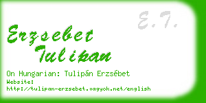 erzsebet tulipan business card