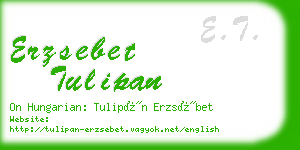 erzsebet tulipan business card